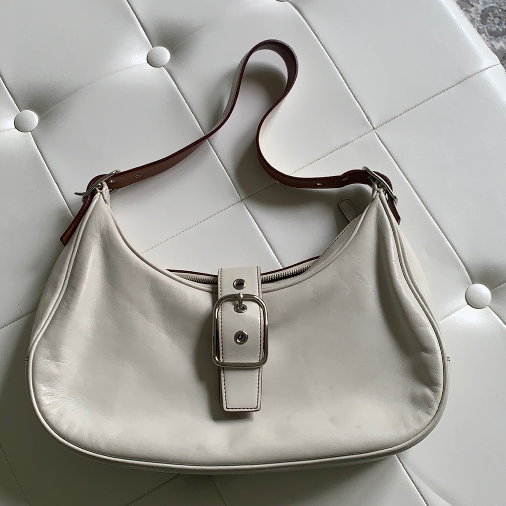 Coach Leather Buckled Hobo Bag